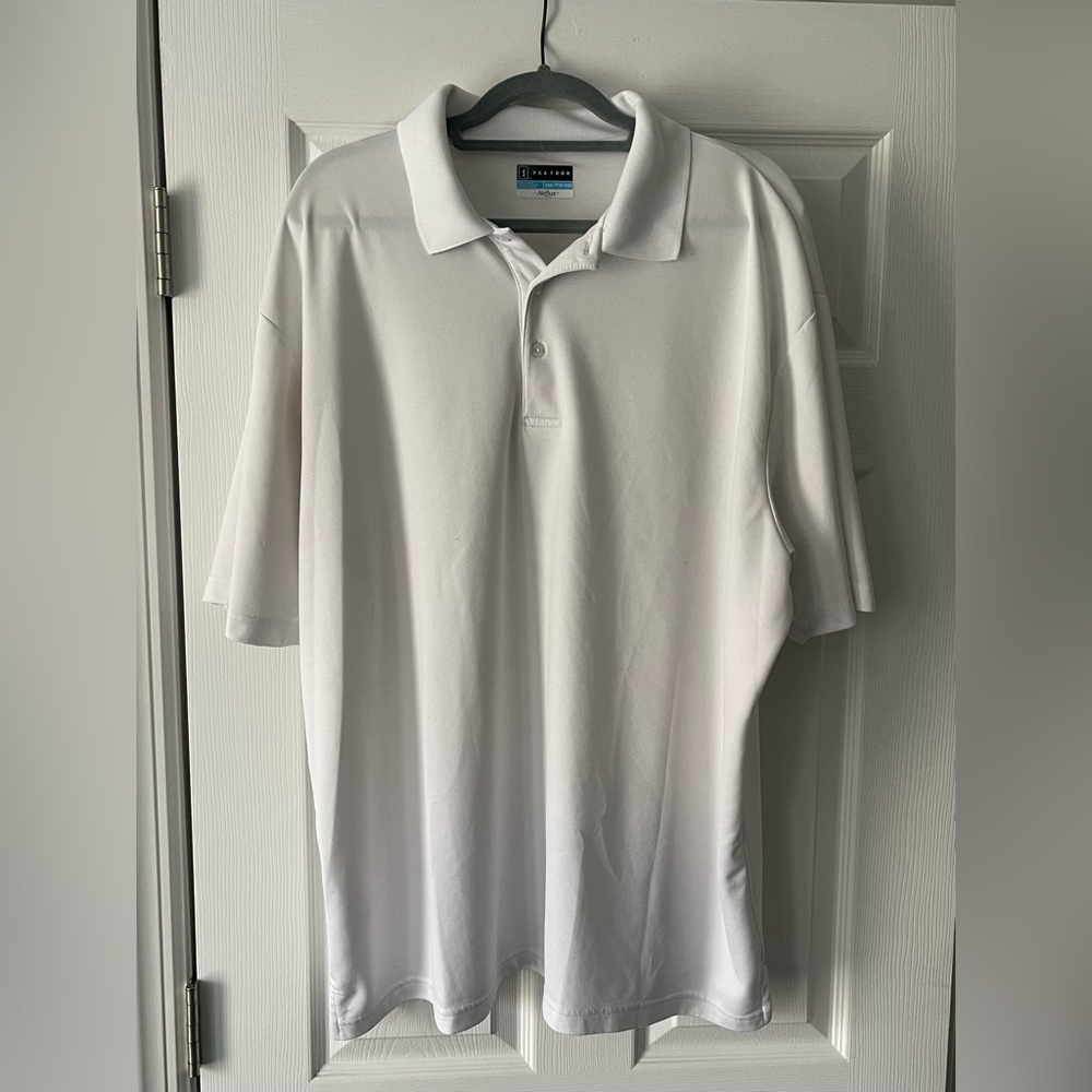 PGA Tour Men's White Performance Polo Shirt